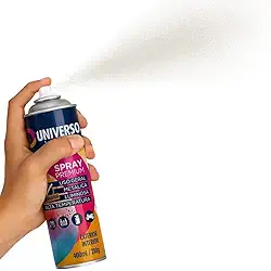 Tinta Spray 400ml Fosco Uso Geral em Aço Ferro Couro Gesso Cerâmica | Universo - Branco