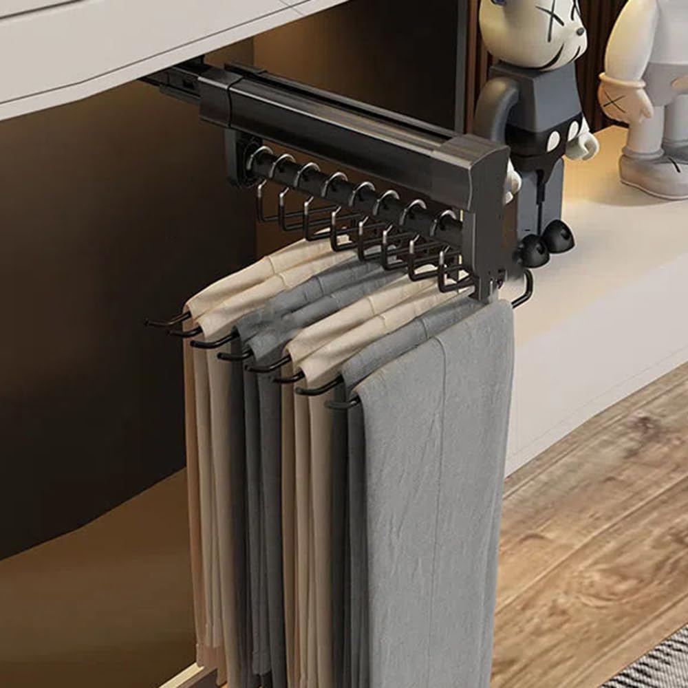 Amazon.com: DOUKI Pull-Out Closet Valet Rod, Wardrobe Extendable ...