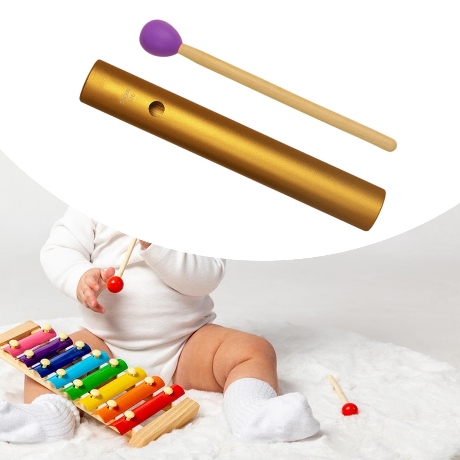 Wah Tube Tubo ritmico educativo per Bambini Strumento Musicale Leggero Guiro, Orangina