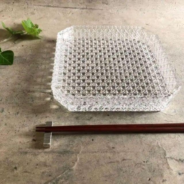 せいら様専用 日本製和硝子 籠目八寸ガラス皿 Amazon.co.jp: