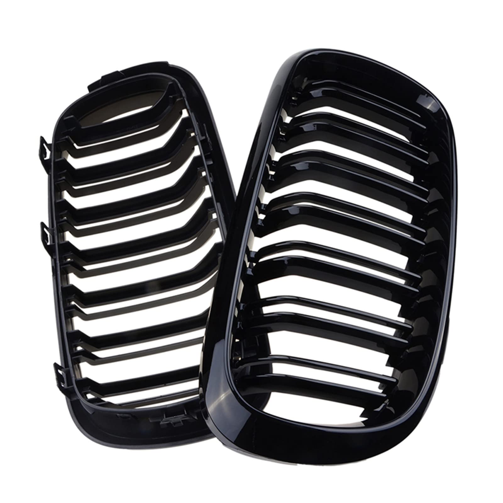 Griglie Paraurti Anteriore Per BMW X5 F15 2012-2018 - Nero Con Finiture Cromate, Ricambio 7325395, 2 Pezzi