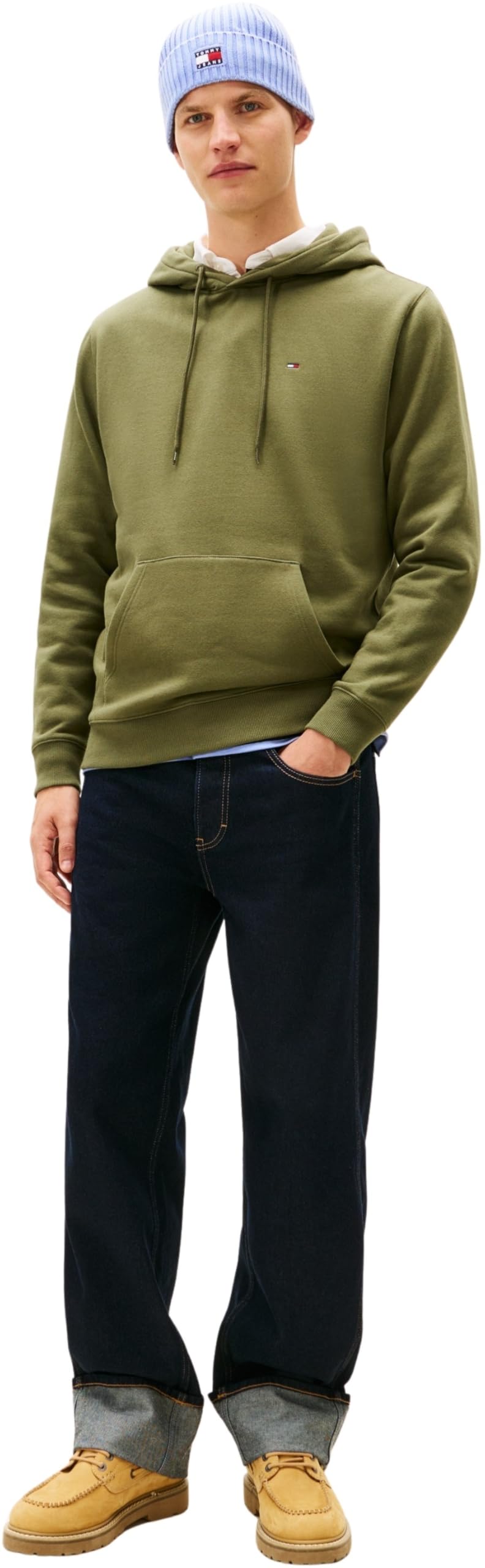Tommy Jeans Herren Hoodie Regular Fit Flag Fleece mit Kapuze – Bild 5