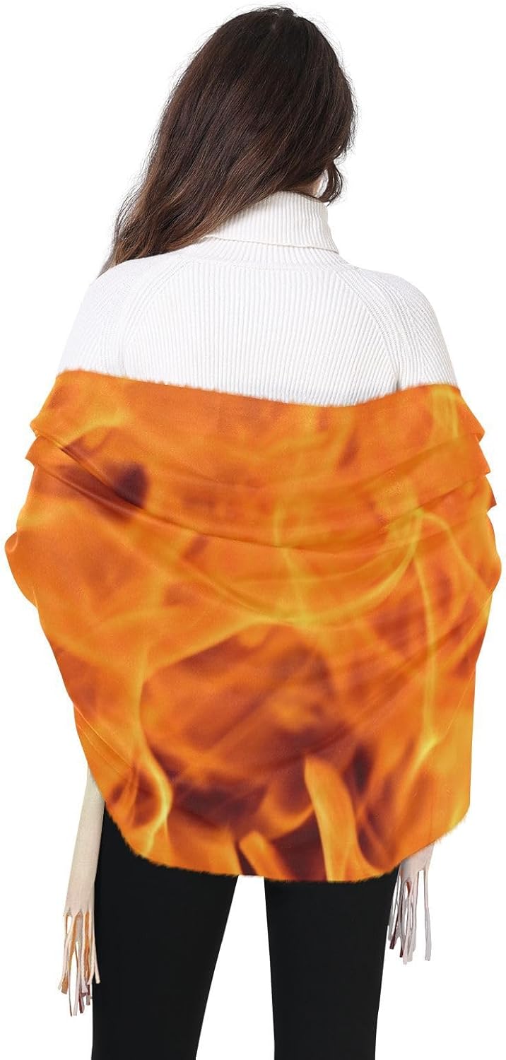 Women's Scarf Shawl Cashmere Feel Scarves Fashion Soft Winter Warm Large Scarf with Tassel - Image 3