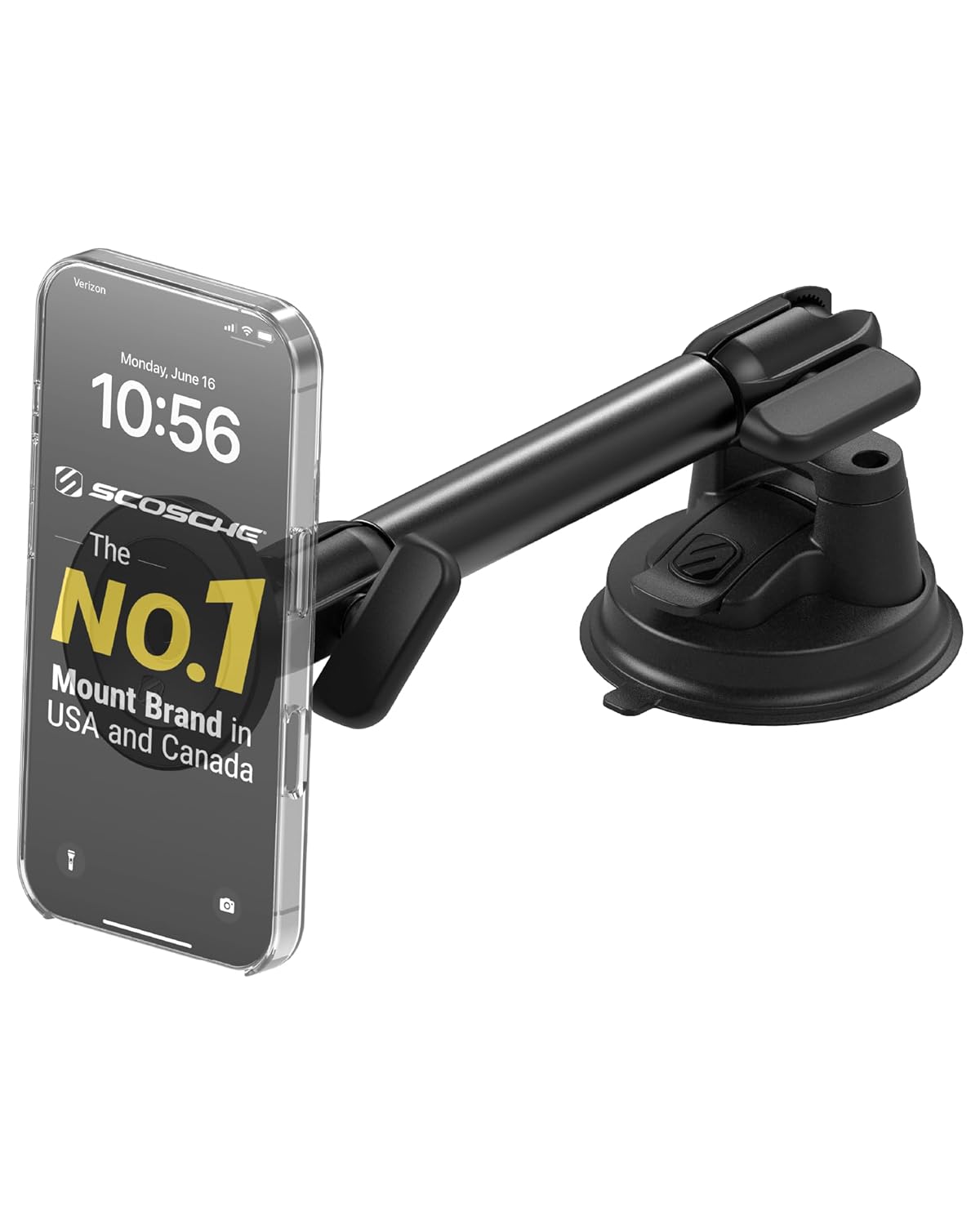Scosche Extra-Strong Magnetic Cell Phone Car Mount Tablet Holder for Truck Semi Car Heavy Duty MagSafe Suction Mount