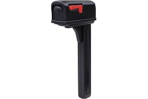 Architectural Mailboxes Classic Plastic, Dual Access, Mailbox and Post Kit, GCL100BAM, Black, Medium Capacity