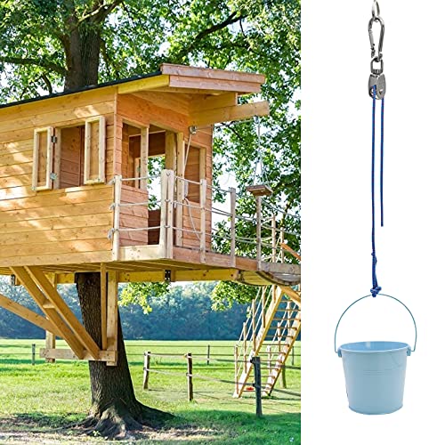 FUQUN Treehouse Accessories for Kids,Pulley with Bucket Cable, Kids