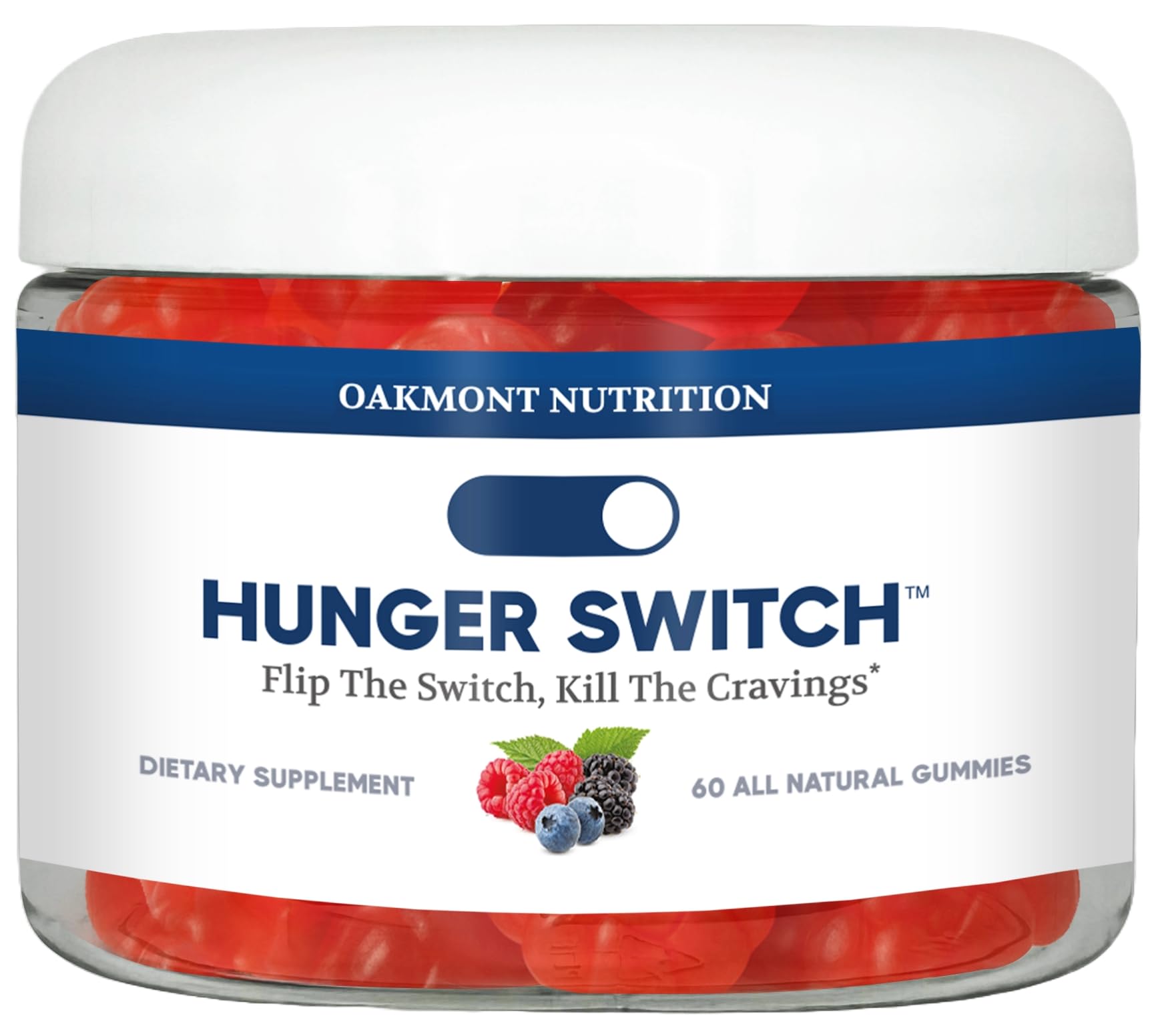 Hunger Switch Appetite Control Gummies - Weight Management Supplement with DNF-10® to Curb Cravings, Boost Energy, Support Gut Health - 60 Gummies (2 Week Supply)