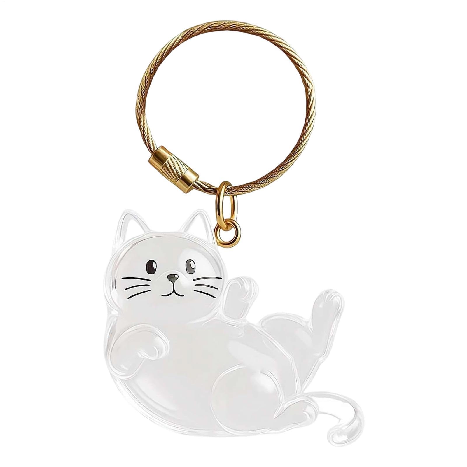 Portachiavi Commemorativo Con Pelo Di Gatto,Ciondolo Con Bottiglia Trasparente Porta Ricordi,Ciondolo Ricordo Cane | Per Donne Collezione Zaino Borsetta Vacanza Zaino Scuola Borsa A Mano Portafoglio