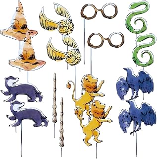Harry Potter Multicolor Photo Booth Props (8 Pc) | Perfect For Magic Themed Events & Celebrations