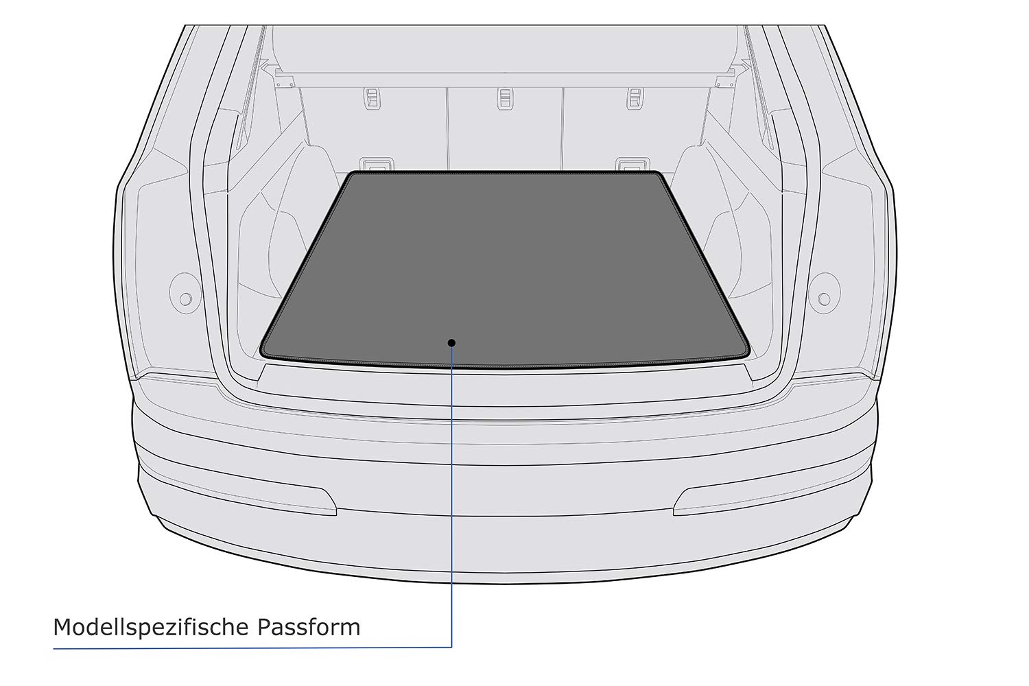teileplus24 BKF-157 2-teilige Auto Kofferraummatte passend für BMW 4er Gran Coupé G26 2021- mit Ladekantenschutz