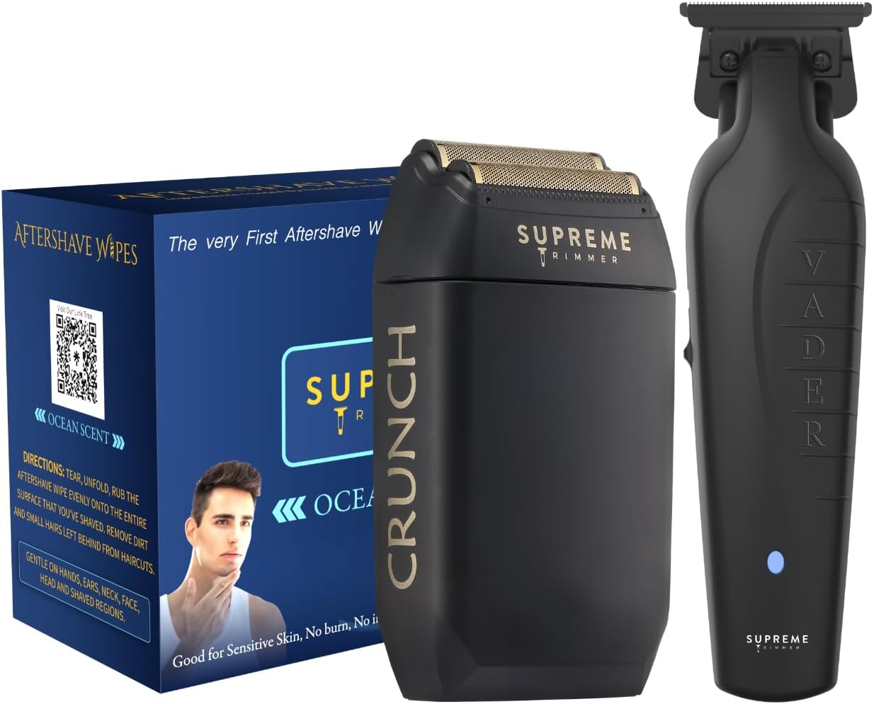 Supreme Trimmer Barber Kit & Free Aftershave Wipes