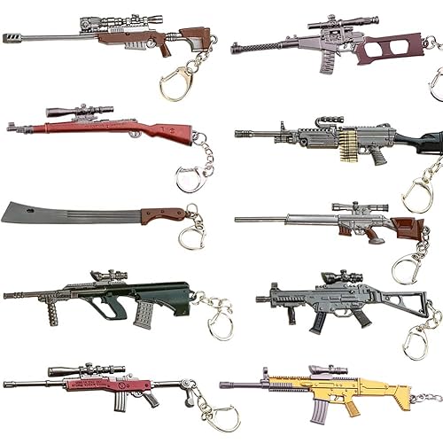 10 PCS Miniature Metal Gift Sniper Rifle Gun Model Bag