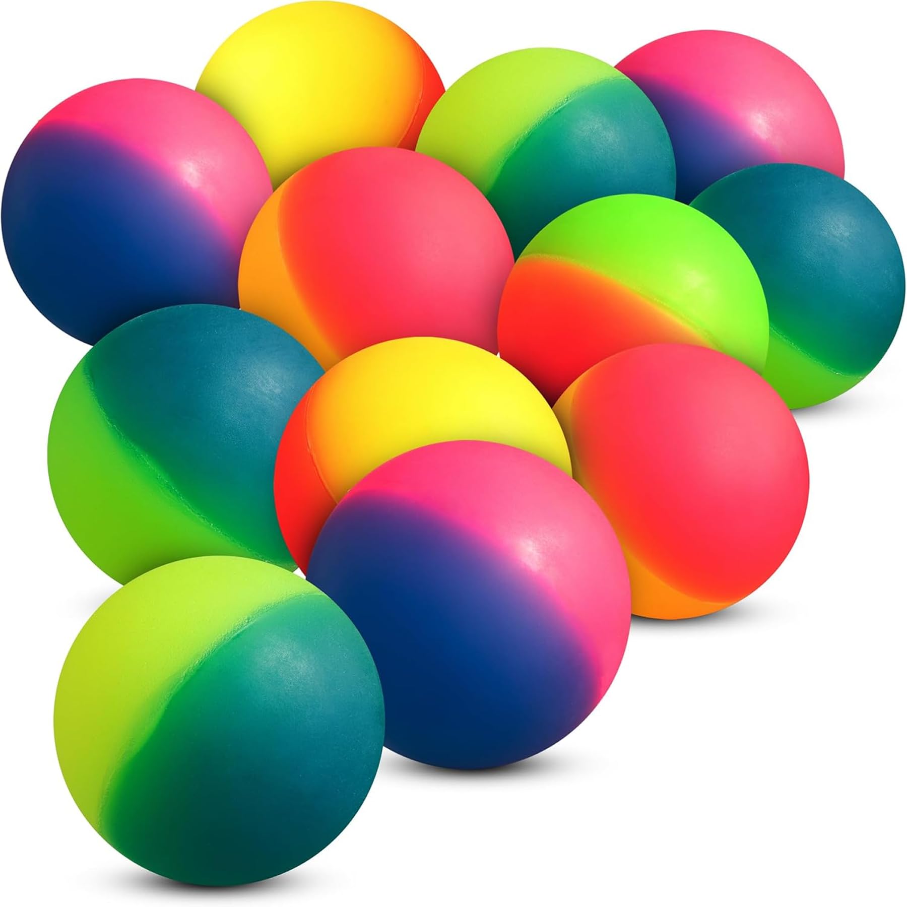 Bedwina Balles Super rebondissantes Jumbo - (Lot de 12) Balles de 5,9 cm pour Enfants, Disponibles dans Une Gamme de Couleurs Vives, idéales comme Cadeaux d'anniversaire ou Lots de Carnaval