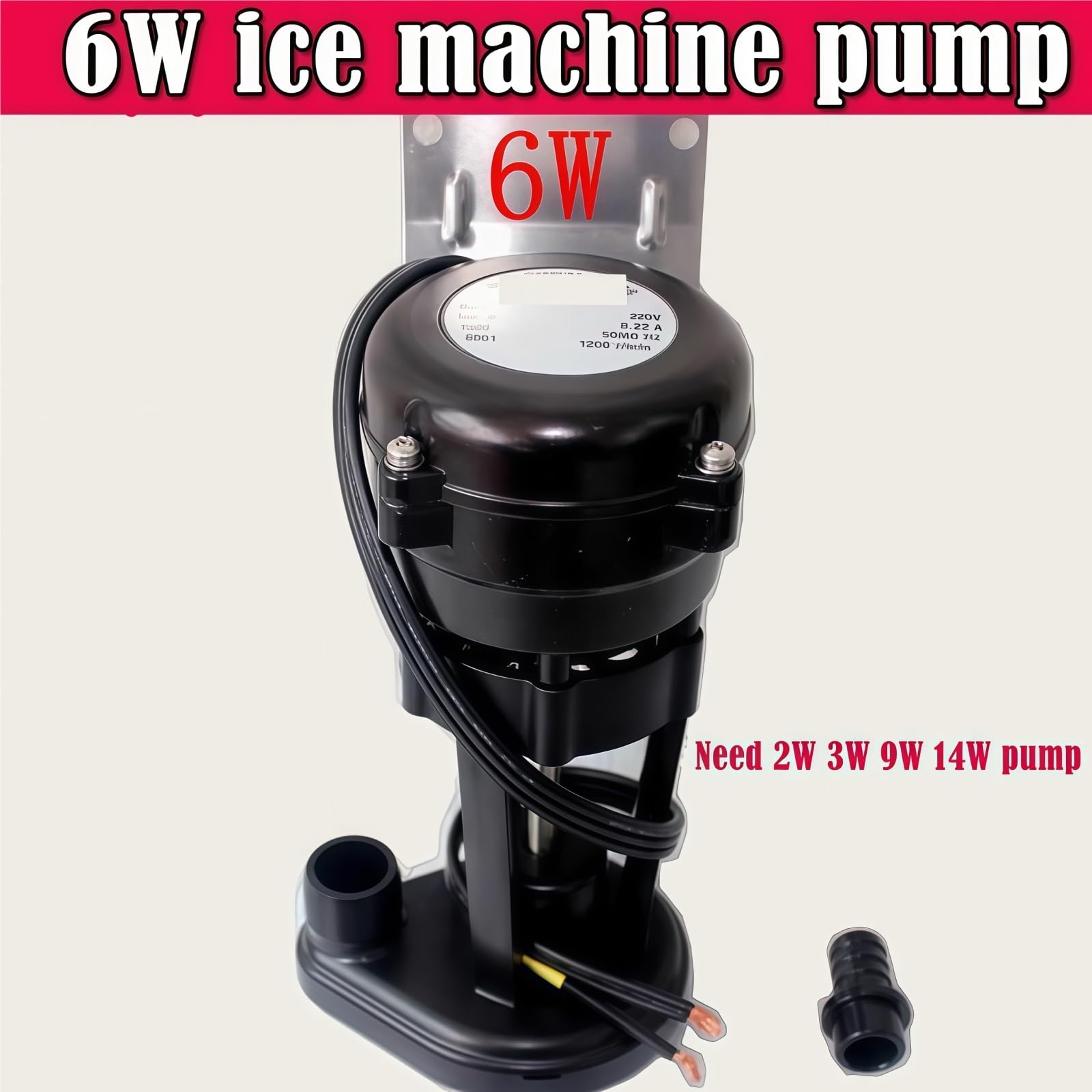 6W Wasserpumpe for Eismaschinen Küche Zubehör Pumpe for Eismaschinen Universal Umwälzpumpe for Eismaschinen