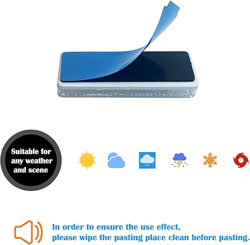 Miniatura 5 de E-Mark DOT 4A CCC - Reflector rectangular autoadhesivo para buzón de remolque (transparente)