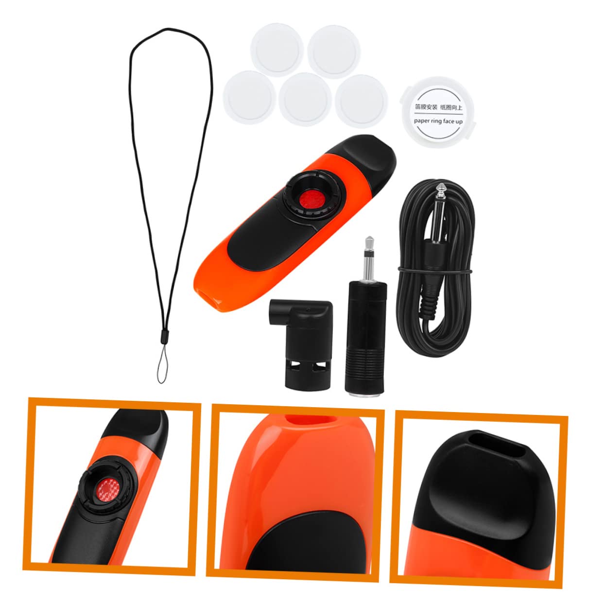 Toyvian Kazoo zestaw 2 narzędzi do mycia rąk dla dzieci, elektryczne instrumenty muzyczne Kazoo, instrumenty muzyczne, adaptor, instrumenty ustne, kazoo, dla dorosłych, ABS, kolor czerwony