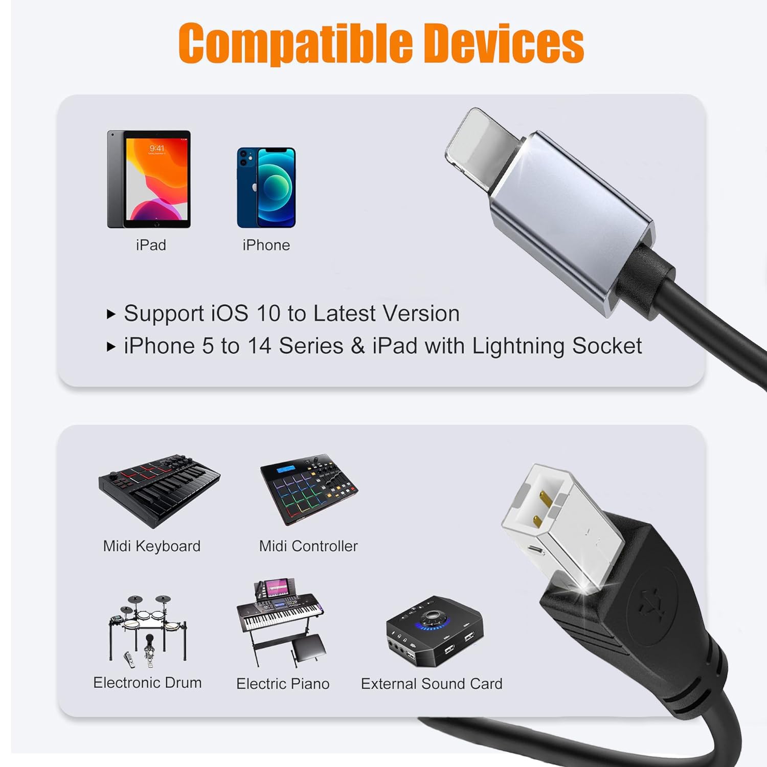 Cavo MIDI USB C B Cavo MIDI USB C – USB B Per Tastiere, Controller DJ E Interfacce Audio, 2 Metri Cavo MIDI USB C B Cavo MIDI USB C – USB B Per Tastiere, Controller DJ E Interfacce Audio, 2 Metri