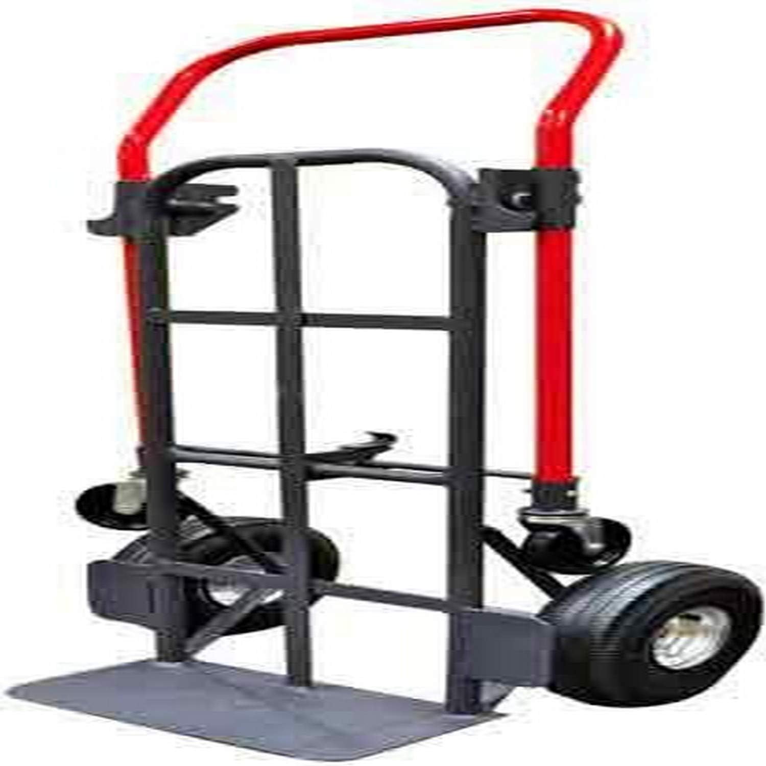 Milwaukee Hand Trucks 49478 Quick-Latch Convertible Truck with 10" Pneumatic Tires