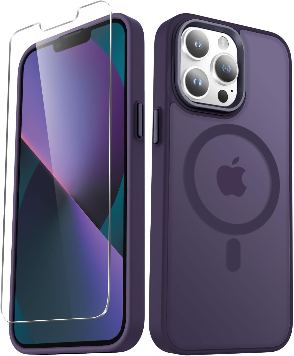 Magnetic For IPhone 13 Pro Case, [Military Grade Drop Protection Compatible Magsafe Shockproof Hard Back Soft Slim Protective Case Iphone 13 Pro With Full - View #12