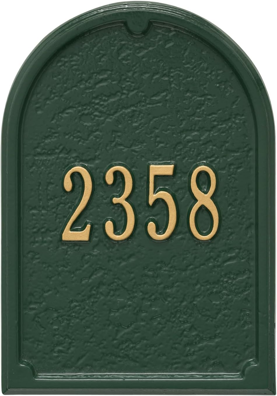 Whitehall Products Personalized Door Plaque displaying your address is the perfect compliment to your Capitol Mailbox. Bronze/Gold