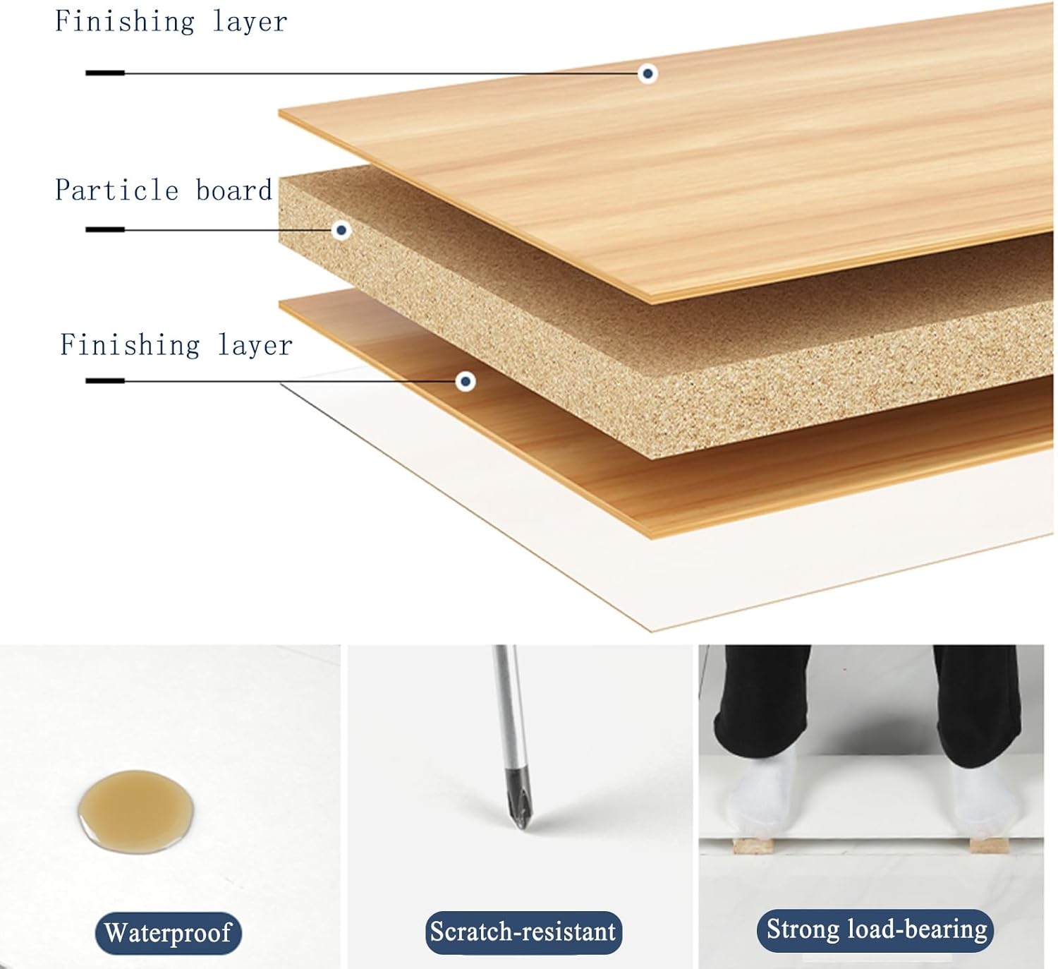 Wall-Mounted Folding Desk & Drop Leaf Workbench - Solid Wood Floating Table for Office Kitchen Laundry Bedroom Dining - Space-Saving Versatile Design (80"x20") - Ideal Home Office