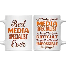 Gifts For Media Specialist Mug | Media Specialist Gifts - 11oz White Ceramic Mug for Office, Work Friends, Coworkers - Thanksgiving, Christmas Gift