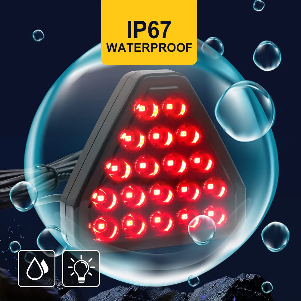 Luce posteriore a LED per auto, triangolare, ad alta posizione, terza luce di stop, universale, per auto, SUV, ATV, camion, 1 pezzo