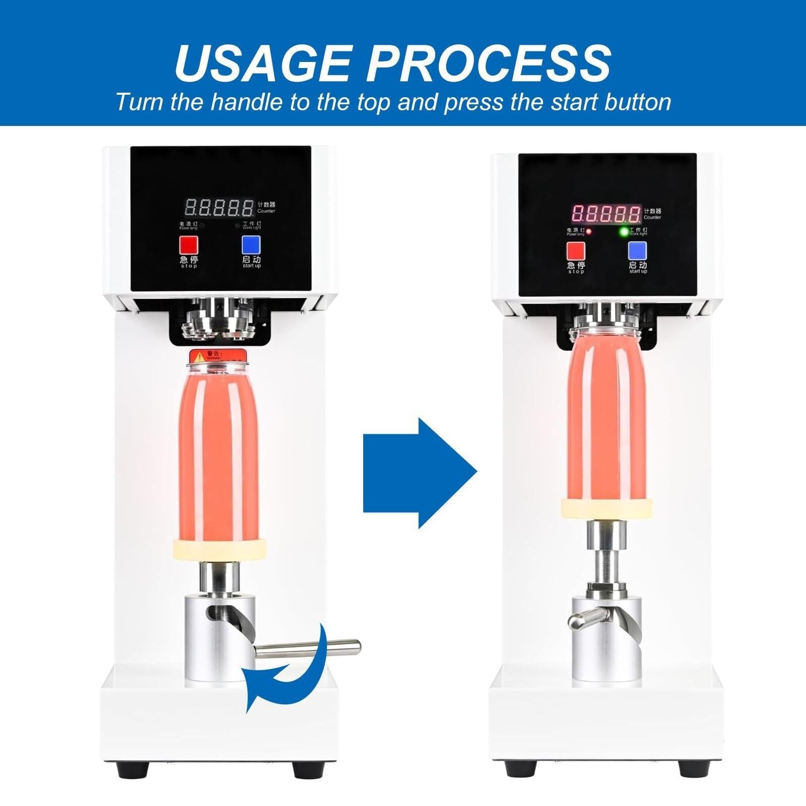 Machine à sceller les gobelets, machine à sceller les canettes électrique pour magasin de thé au lait avec arbre de levage à double protection antichute, dissipation thermique sur une grande