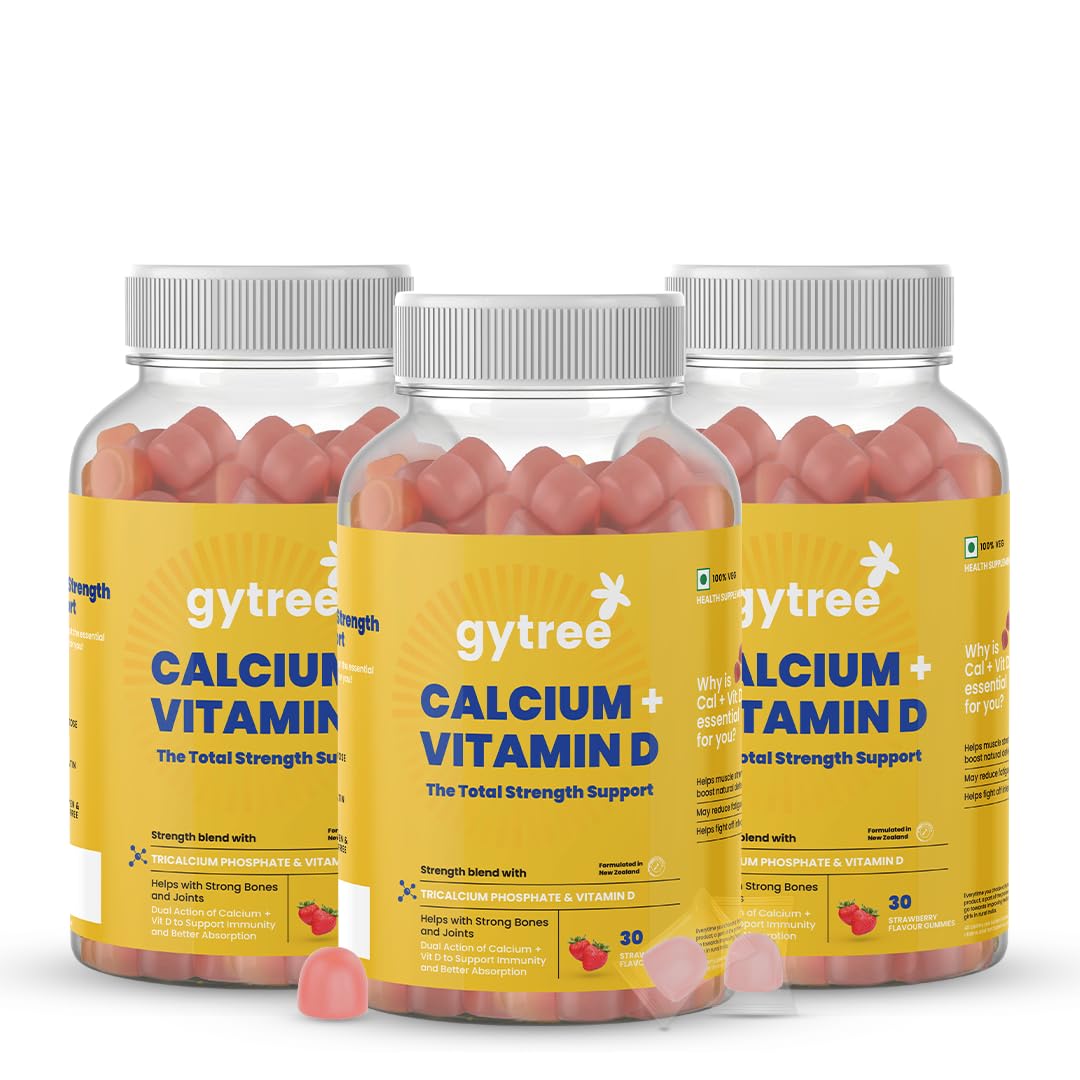 Gytree Calcium + Vitamin D Gummies for Women | Stronger Bones, Joints & Immunity | Formulated in New Zealand | 100% Vegan | Strawberry Flavour (30 Count) — Amazon image 9