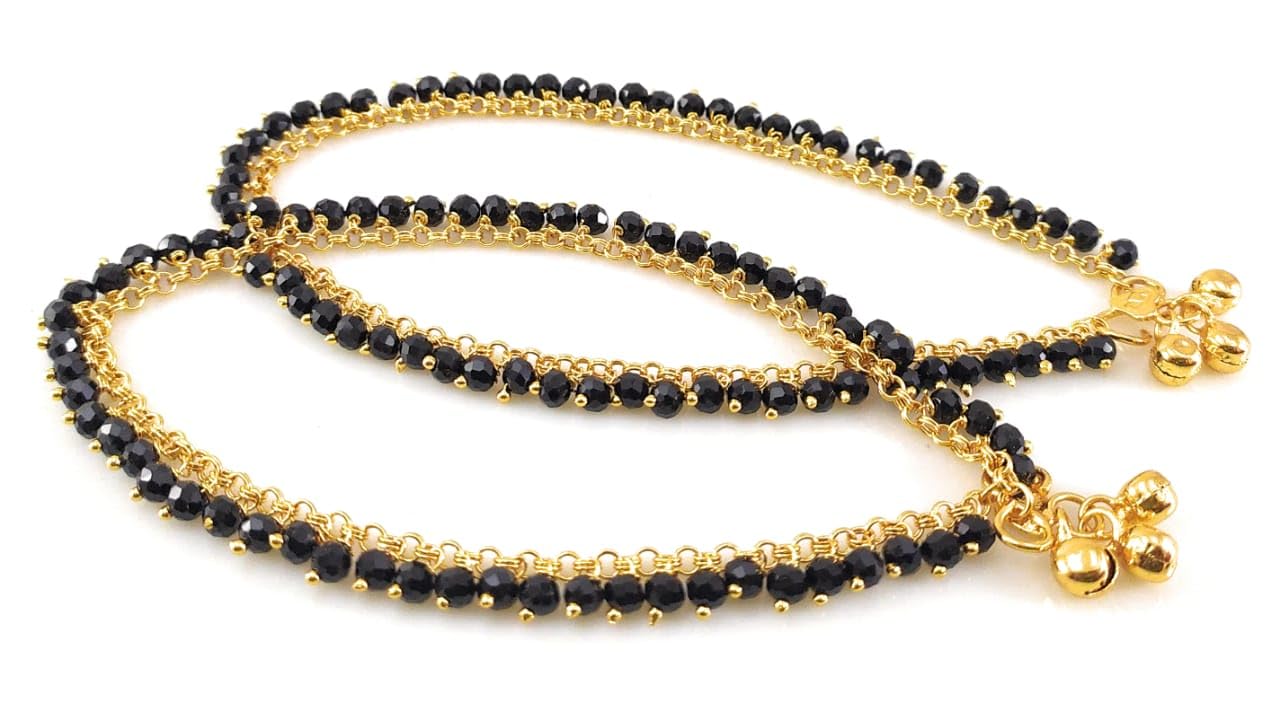 AFJ GOLD Silver Plated Brass Stylish Thin Size Anklets kolusu Payal ghungroo for Women and Girls (B07X6NJF55) Amazon Price History, Amazon Price Tracker