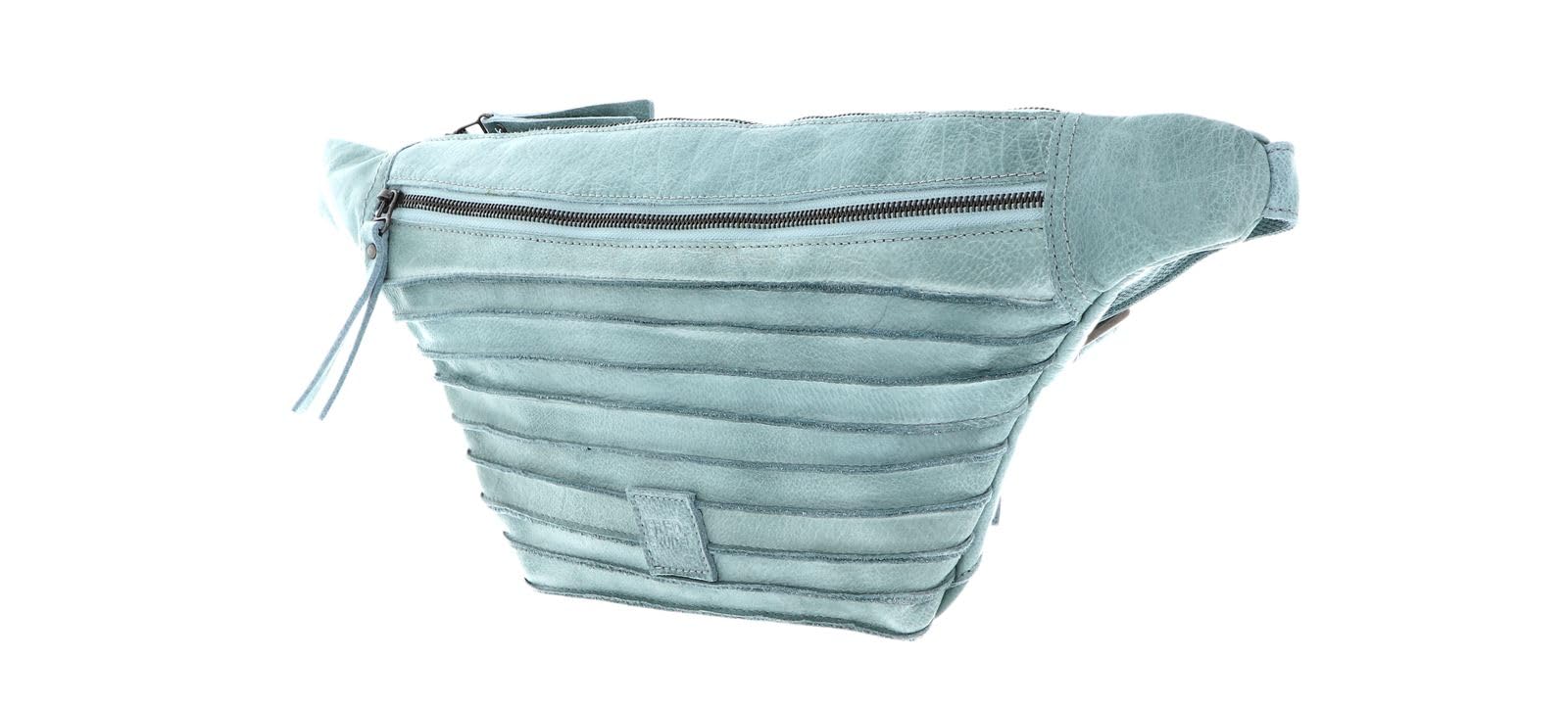 FREDsBRUDER Leder Gürteltasche Umhängetasche Riffel Hoza Beltbag Sky Blue hellblau