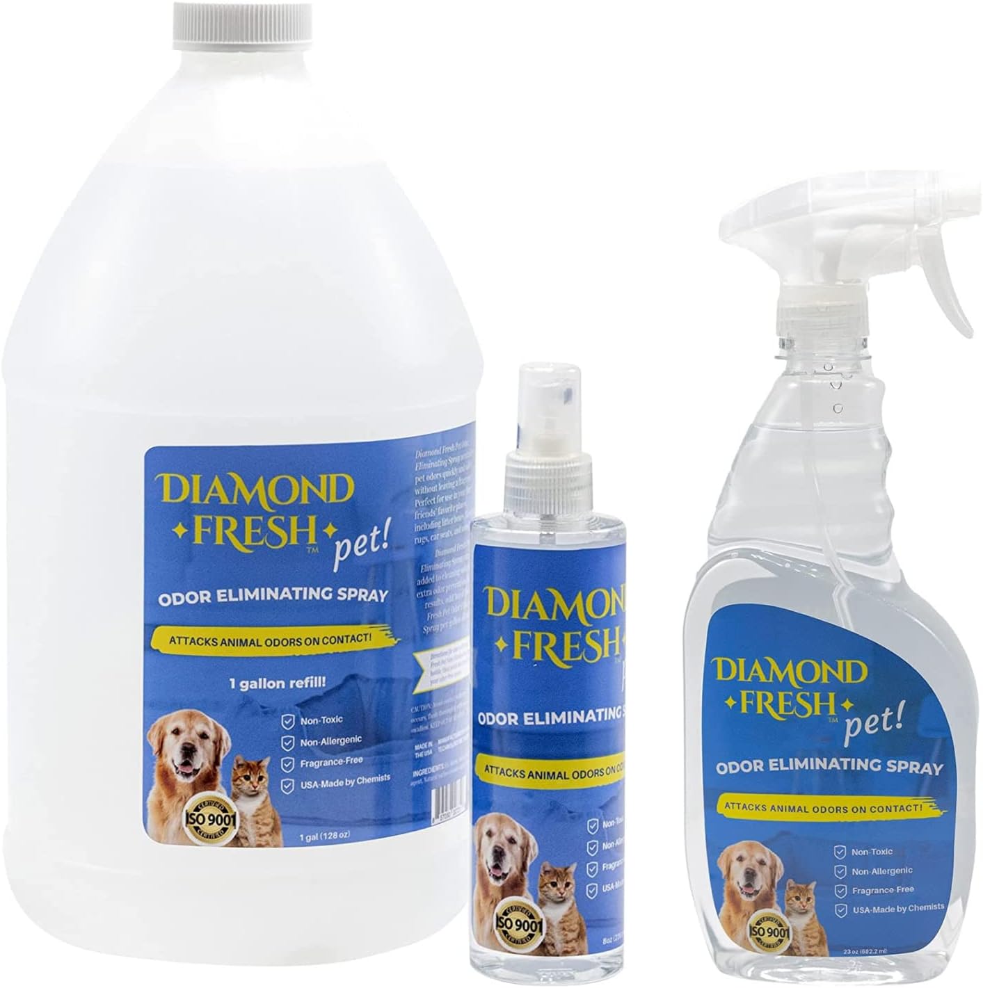 Diamond Fresh Odor Eliminator Spray Scent Free, Fast