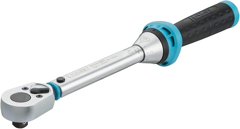 Chave de torque HAZET 5111-3CT com catraca reversível, acionamento de 10 mm (3/8 pol.), 20–120 N·m