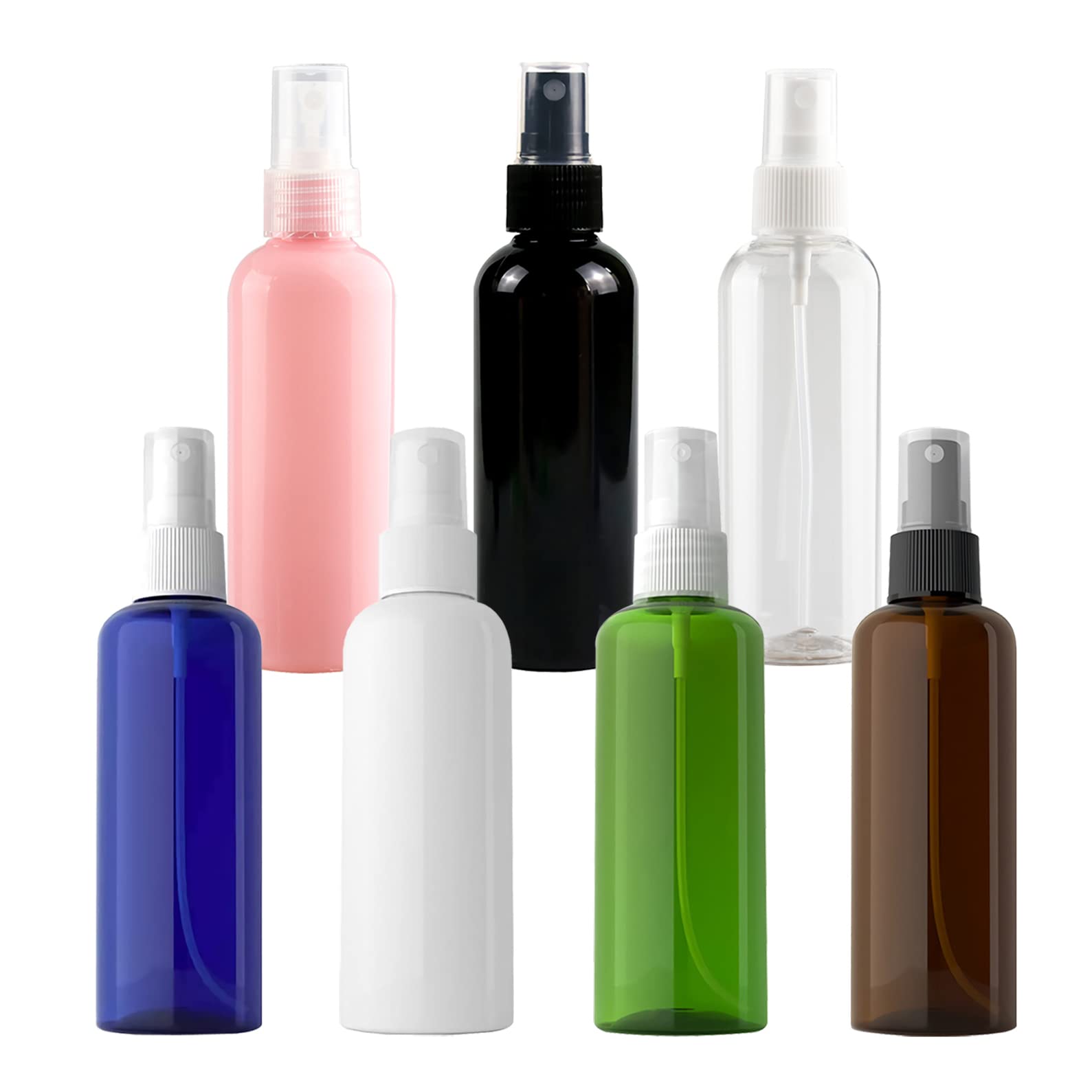 50 Pezzi Portatile 100ml Bianco Flacone Spray Vuoto Plastica, Piccolo Flacone Spray per Nebbia con Testina di Spruzzo Bianco, Bottiglia di Profumo, Cosmetica, Viaggio Riutilizzabile con 4x Imbuti