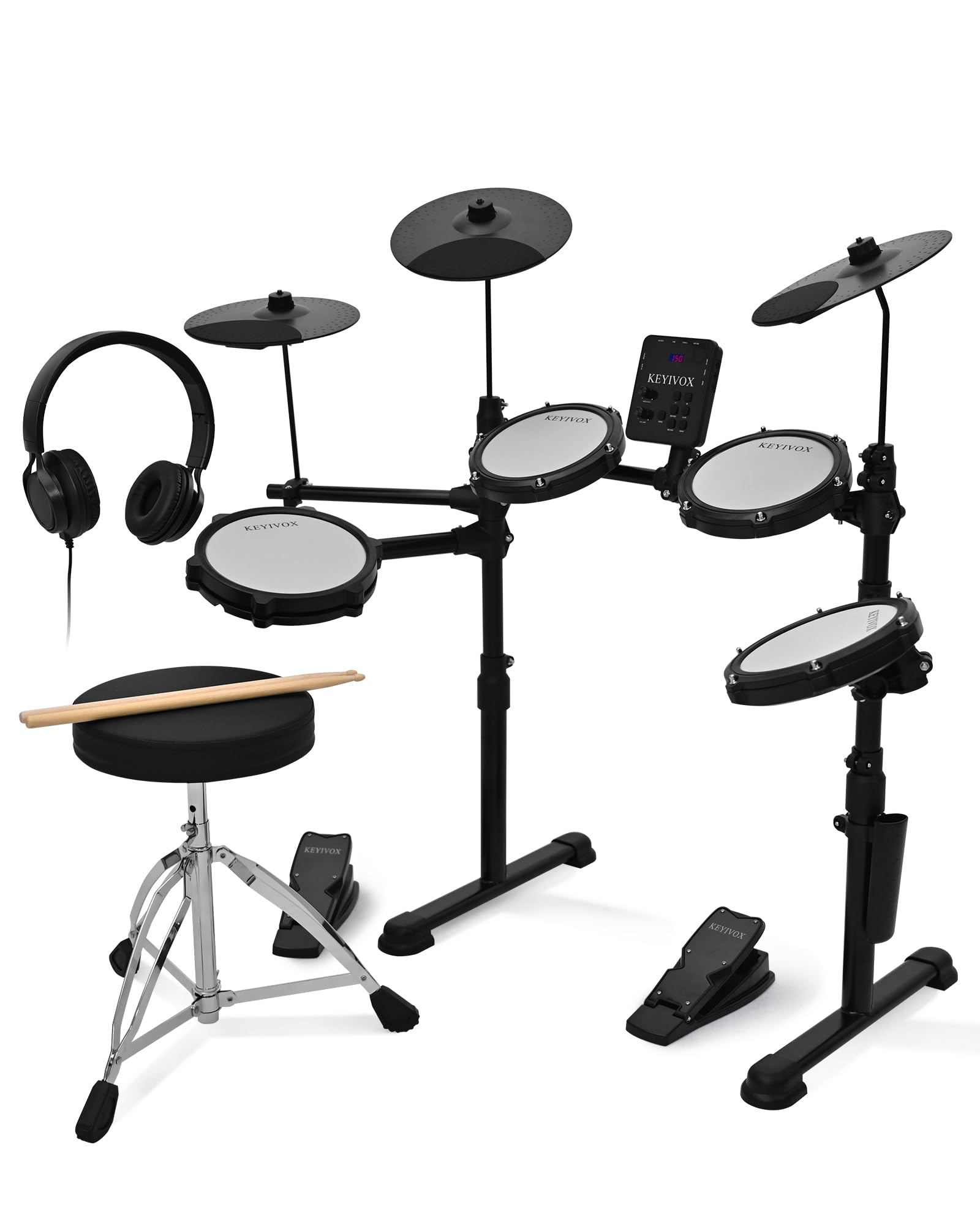 KEYIVOX Electric Drum Set - Silent Electronic Drum Set