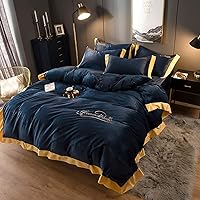 Vista 2 de AYKDAS Queen Sheet Set, Bedding Sheet and Pillowcase Winter Duvet Cover Set Bedding Set Double Bed Double Quilt Cover Sets Flat Sheet Soft Warm