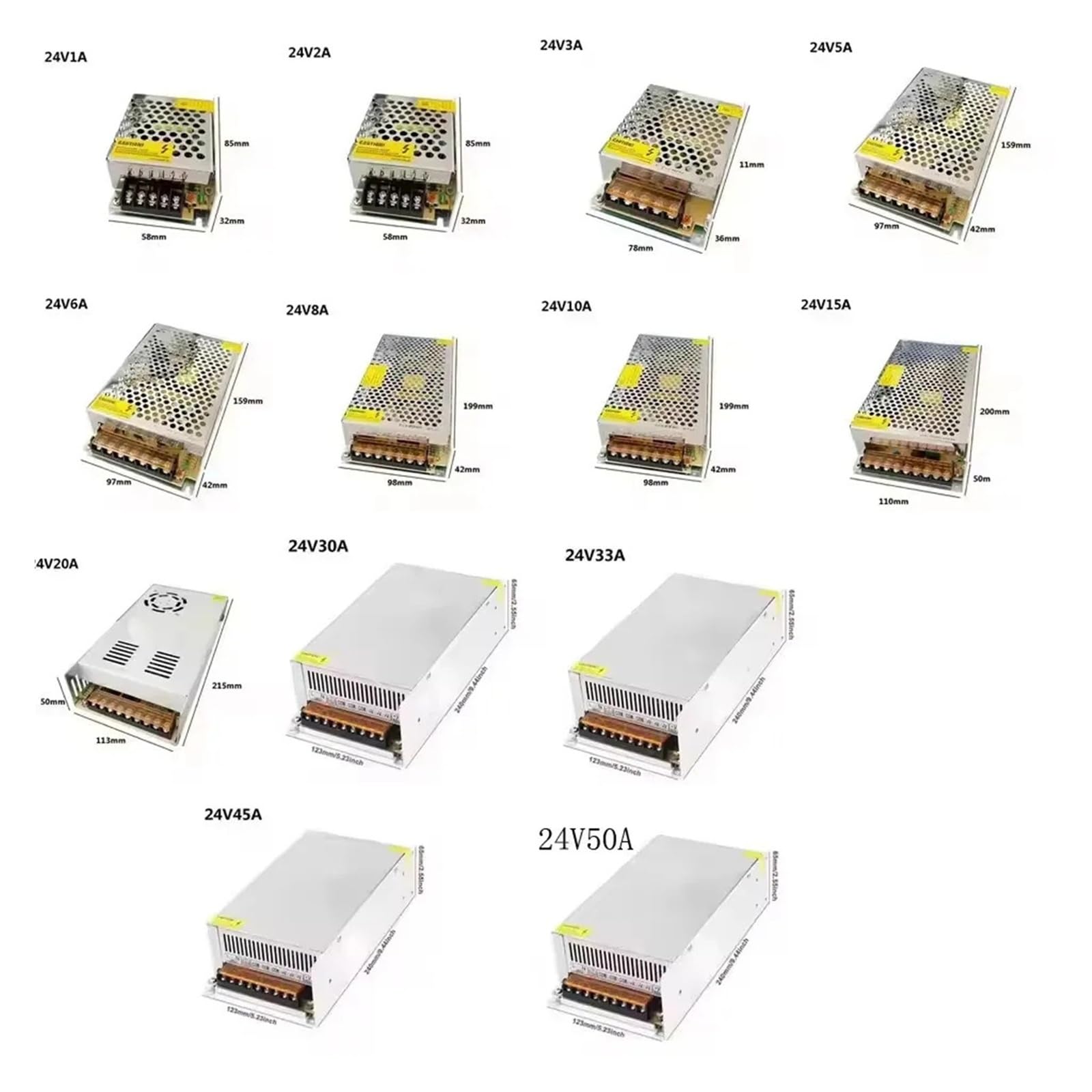 Zasilacz sieciowy LED SMPS AC 110V 220V na DC 5 V 12 V 24 V 36 V 48 V 1 A 2 A 3 A 5 A 10 A 20 A 30 A 40 A 50 A 60 A Zasilacz sieciowy (220 V, 2_50A)
