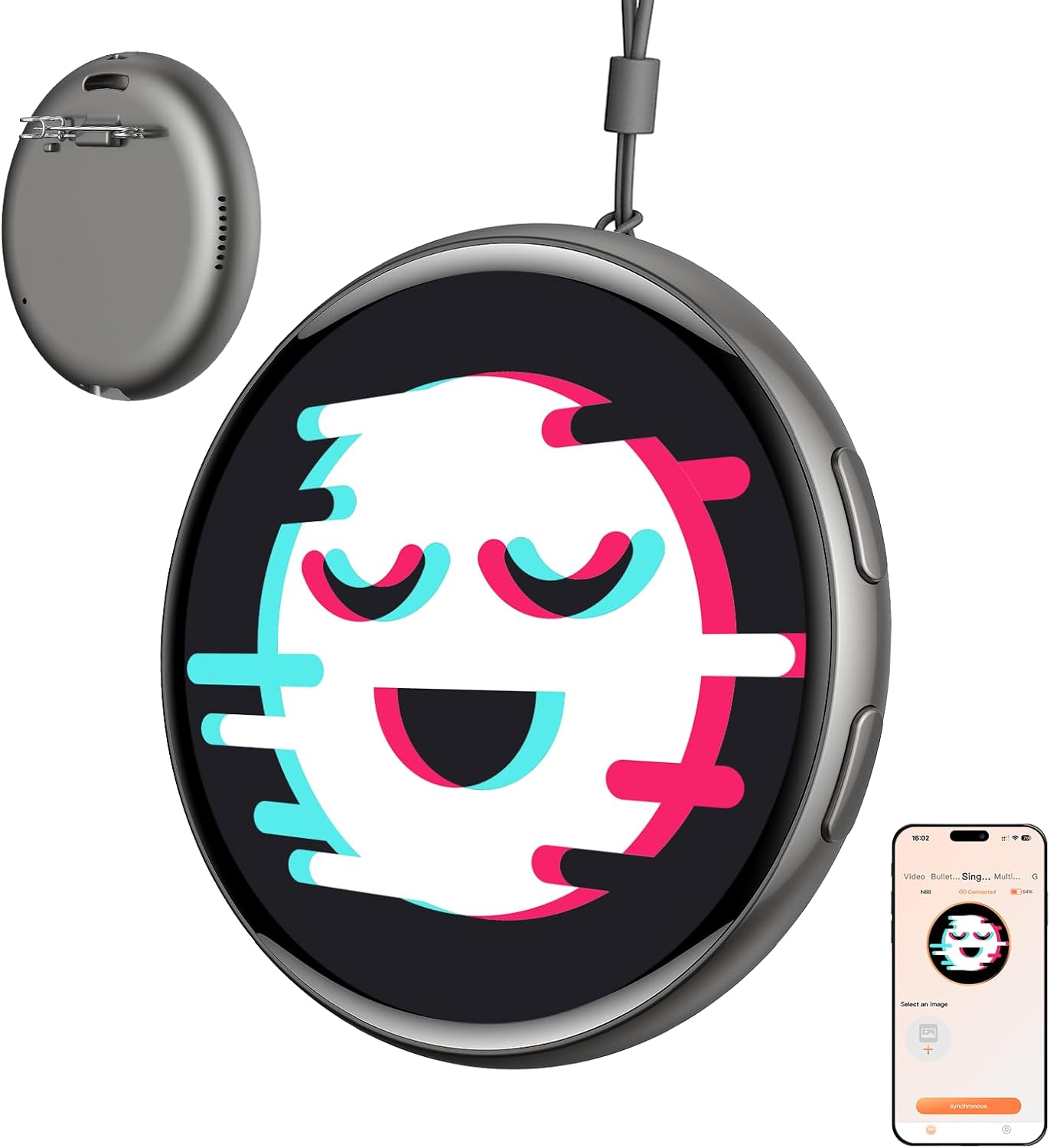 Sound Digital Picture Frame Badge with Audio, GIF and Video, Touch Screen