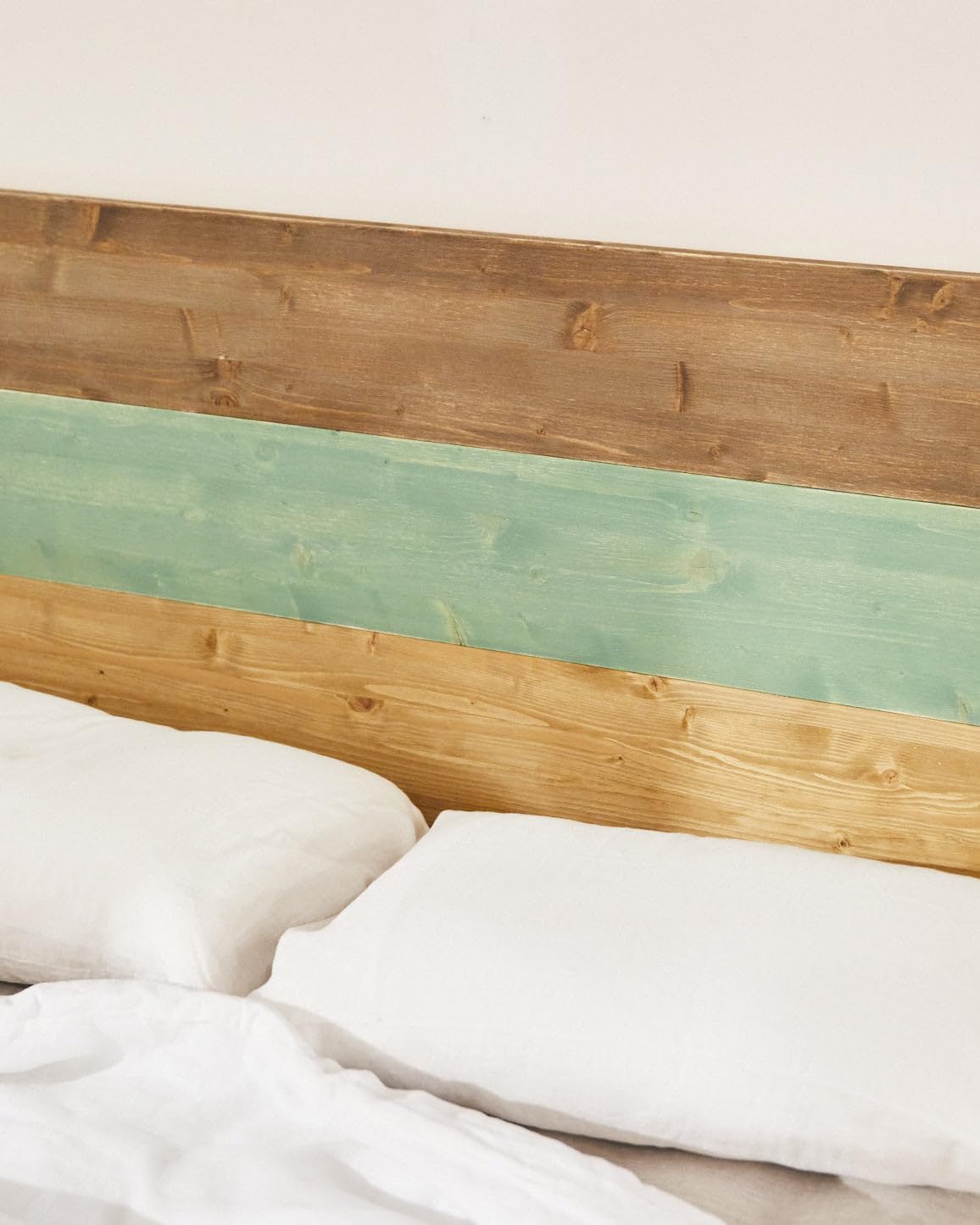 HANNUN - Cabecero de Cama Nala | Madera Maciza de Abeto | Estilo Étnico | Color Natural | 165 x 100 cm (Queen Size)