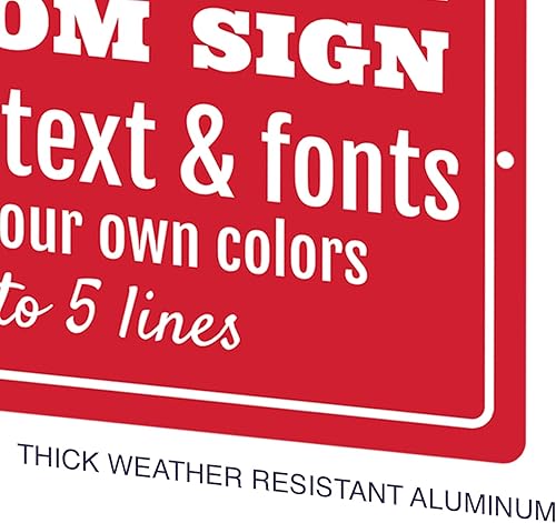 Miniatura 5 de Letreros de metal personalizados para exteriores, 12 x 8 pulgadas, letrero personalizado para oficina, negocios, instrucciones para el hogar,