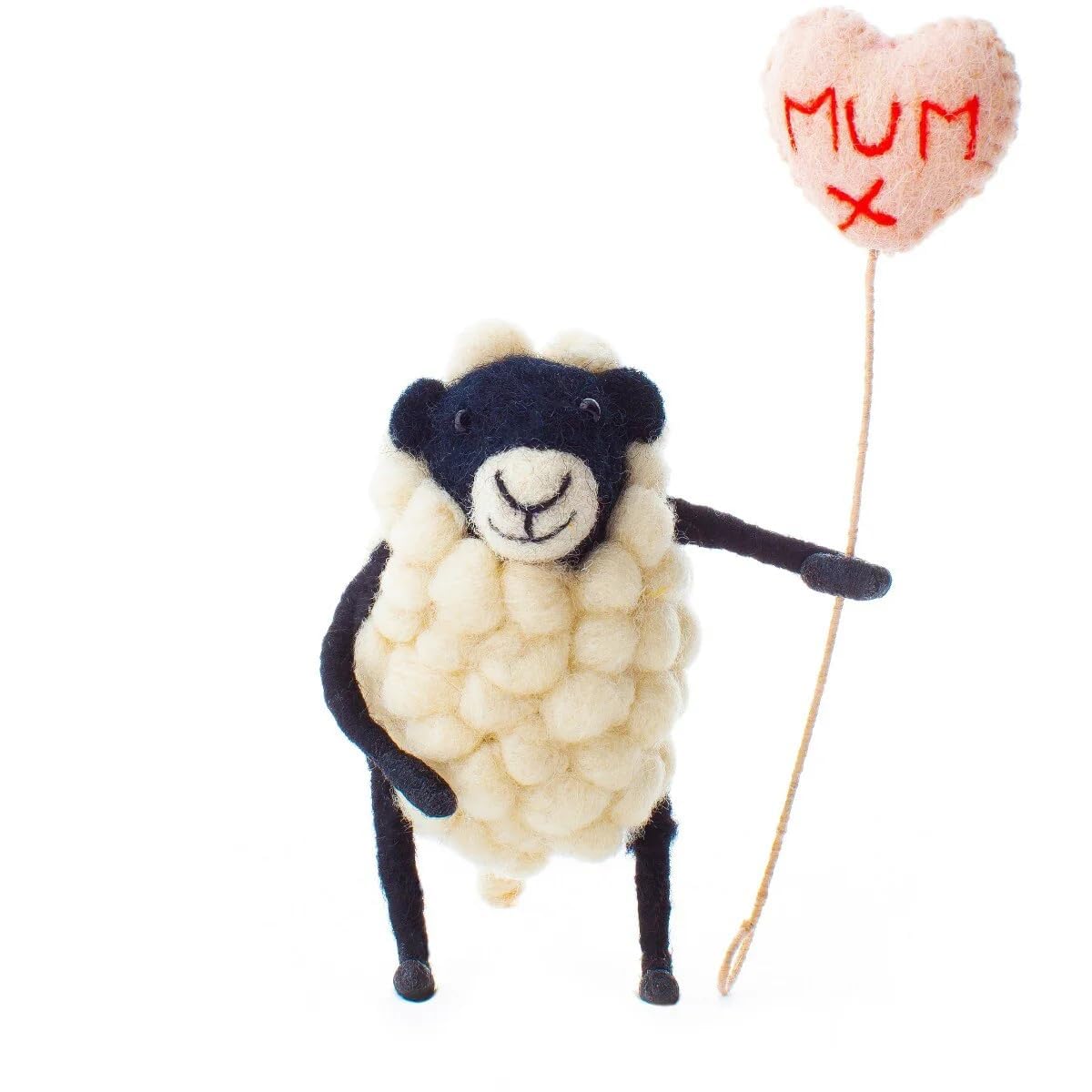 Sew Heart Felt | Mum Balloon Sheep | Handmade Gift for Mum | Felt Sheep Ornament & Decoration | Mum Gift from Kids | Present for Mother