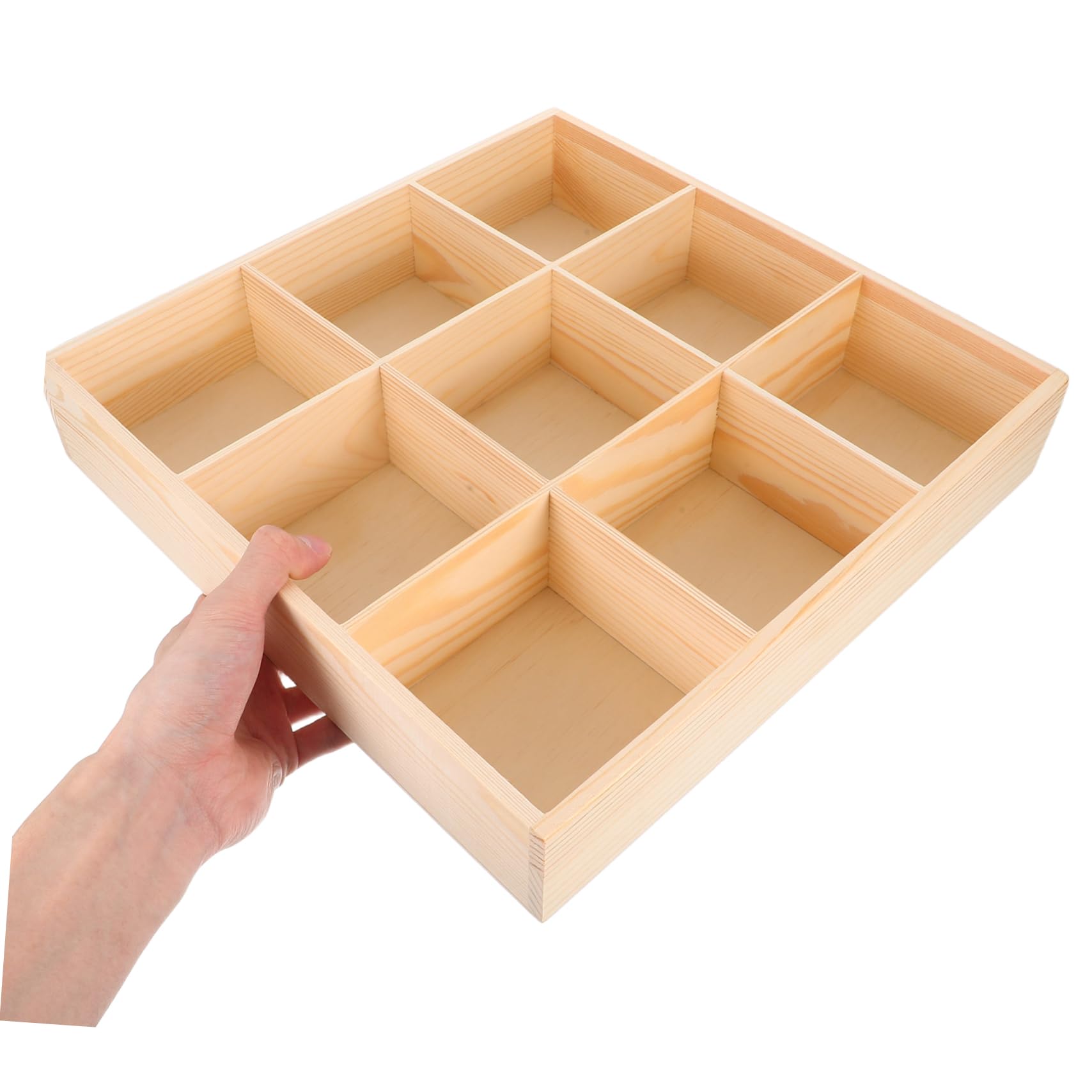 Holz Schubladenorganizer mit Mehreren Fächern für Socken und Schlüssel