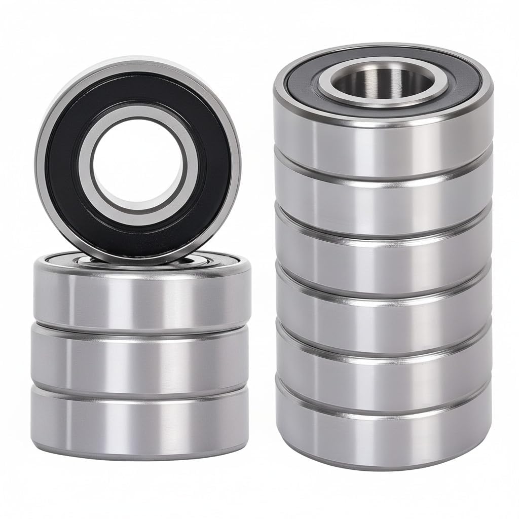 10Pcs 6204-2RS Deep Groove Ball Bearings - 20x47x14mm, Double Shielded Sealed Roller Bearings for Machine Tools,Wheels,ousehold Appliances,Agricultural Equipment 6204-2RS 20x47x14mm