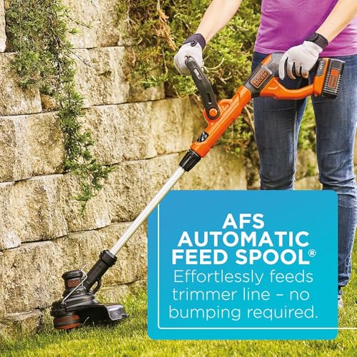 Image of BLACK+DECKER 40V Max Cordless Sweeper & String Trimmer, Battery & Charger Included (LCC340C)