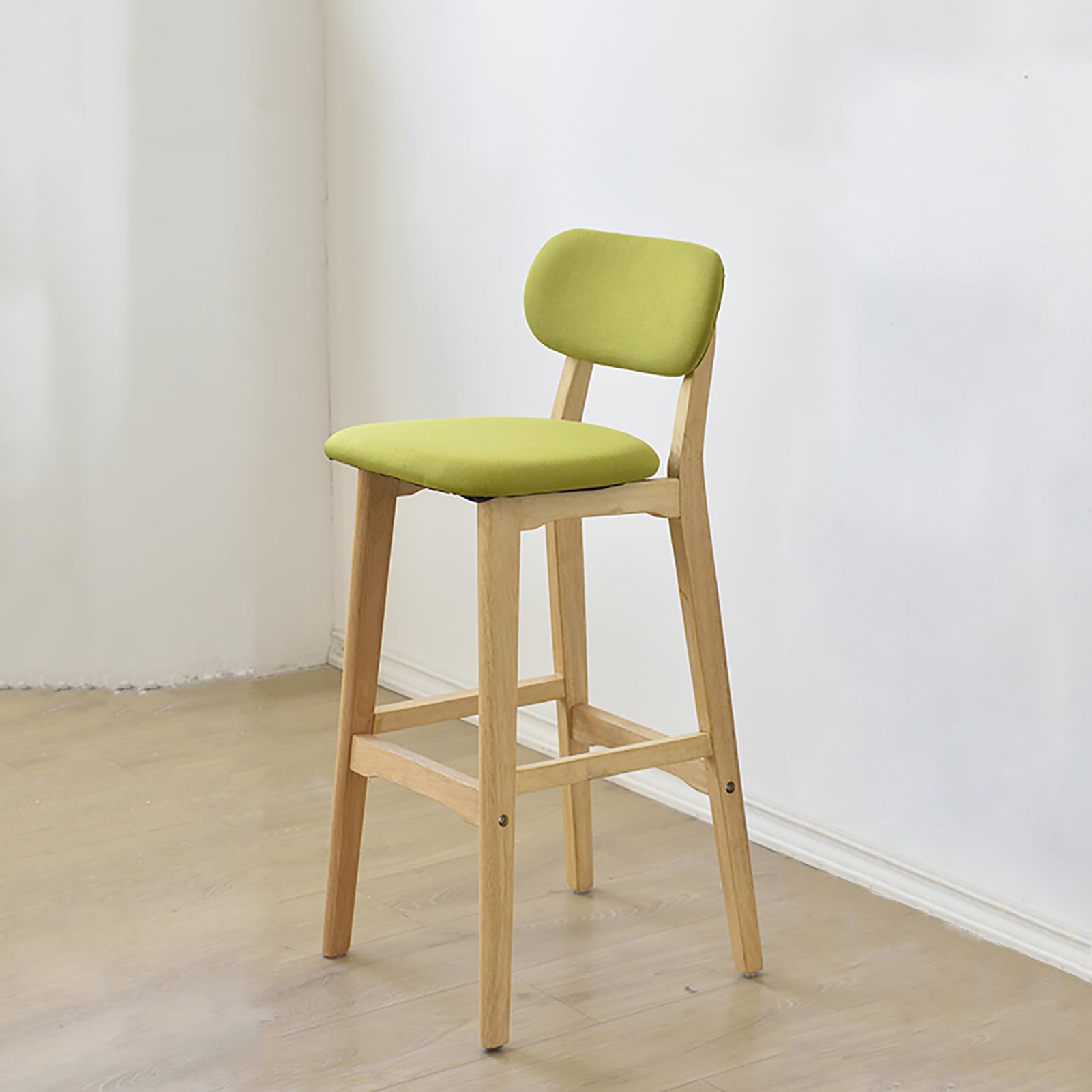 Tabourets de bar lin et bois massif lot de 2 pour éviter le mal de dos autour de l'îlot