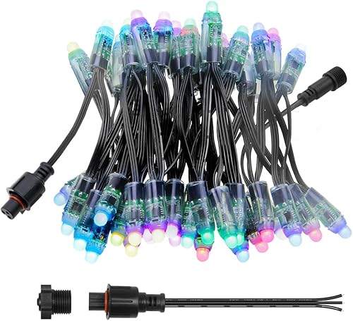 Miniatura 1 de ALITOVE WS2811 - Cadena de luces de píxeles de 12 V direccionables programables RGB LED luces de píxeles 132 pies 400 unids 0.472 in difundido