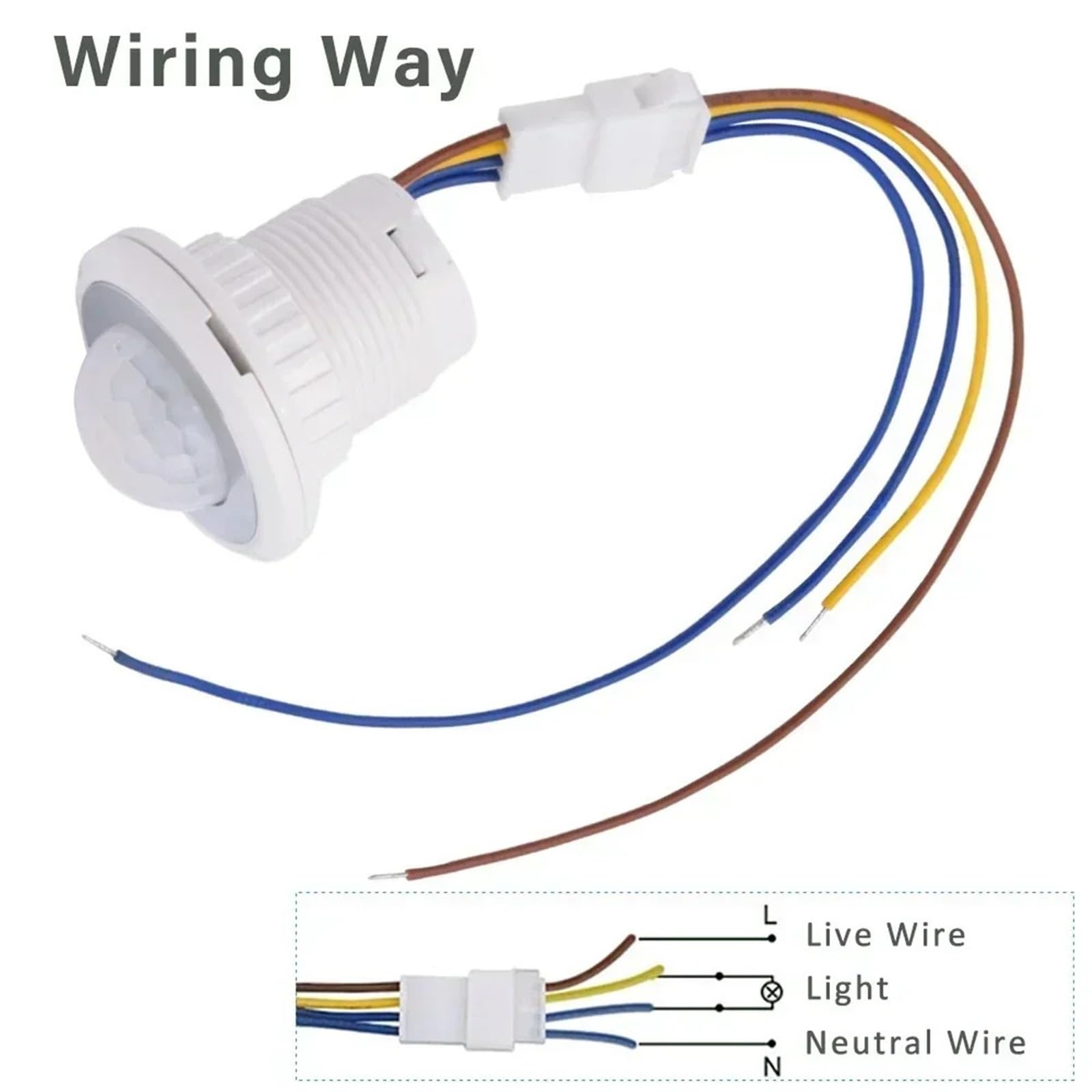 Sensor de movimiento infrarrojo, detector IR, interruptor de encendido y apagado automático, retardo de tiempo ajustable, 110 V, 220 V CA, 100-240 V CA, 1 unidad