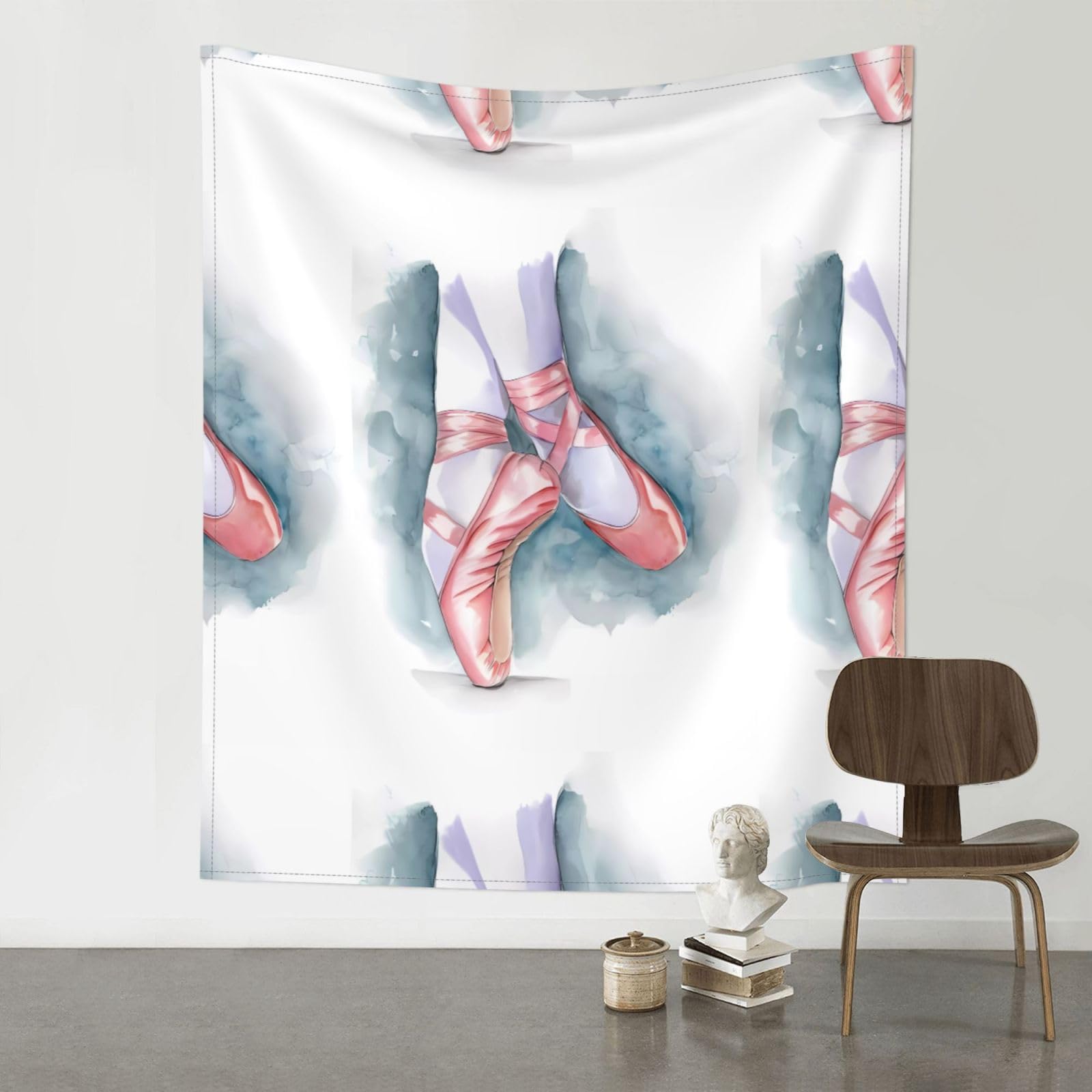 HJFCZH Ballet Dancer Prints Wall Tapestry 60x51in – Artistic Home Decor Throw Blanket for Bedroom, Dorm, Beach & Picnic