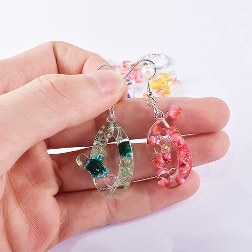 Miniatura 4 de HyzaPhix 116 moldes de resina del alfabeto, moldes de silicona para joyería, moldes de fundición de epoxi con llaveros, ganchos para aretes,