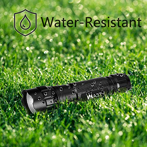 Tactical Flashlight Weapon Light 1200 Lumens with Picatinny Rail Mount, Rechargeable Battery, Pressure Switch, Hunting Camping Outdoors (MF05)